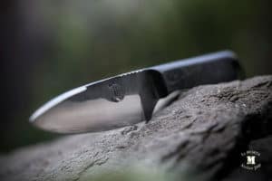 Compact fixed knife as forged