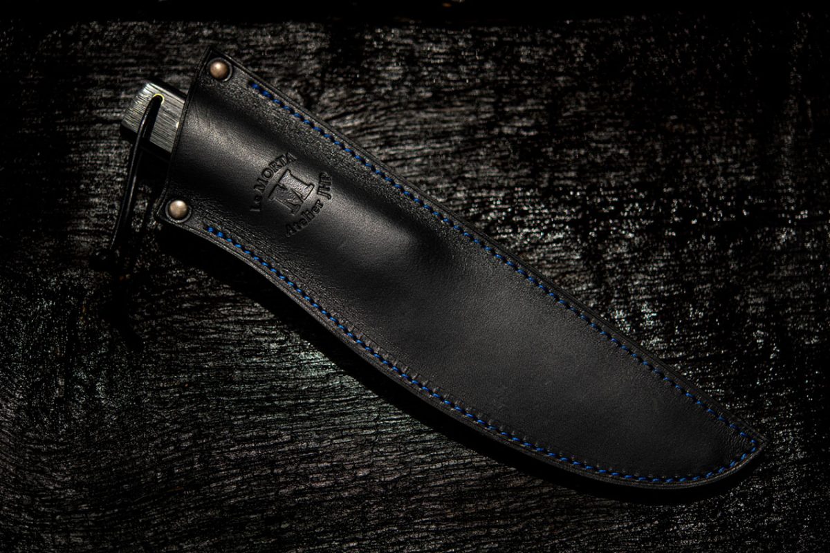 Etui couteau Morta fixe brut de forge 19