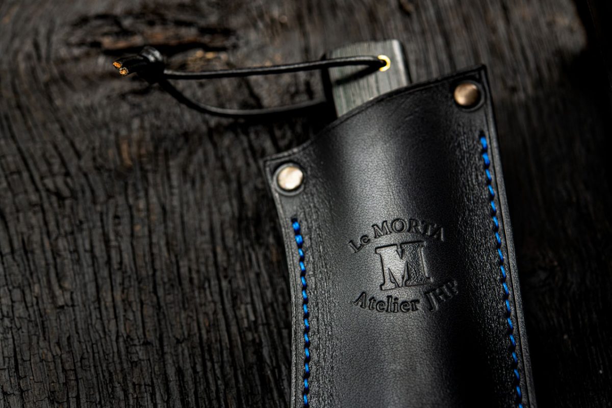 Etui couteau Morta fixe brut de forge 28