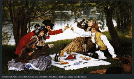 James Tissot et Monnet en temoignent par la peinture notamment avec avec le celebre Dejeuner sur lherbe