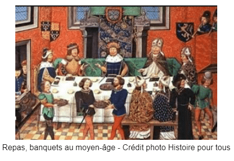 repas banquets au moyen age